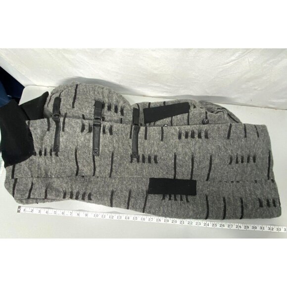 Anthropology Tracy Weese Wool Blend Jacket Knit Trim Car Coat Gray Black - Picture 9 of 9